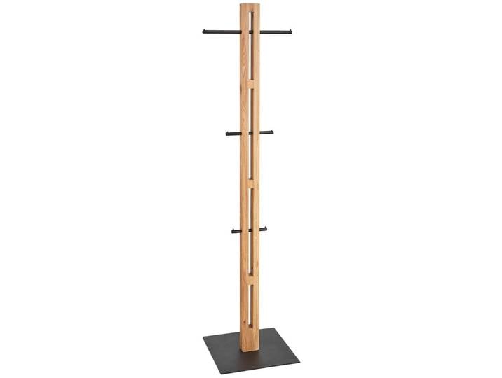 Linea Natura Kleiderständer, Schwarz, Eichefarben, Holz, Metall, vollmassiv, 45x174.9x40 cm, Jackenhalter, Schlafzimmer, Kleiderständer