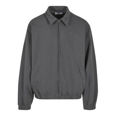 Outdoorjacke DEF "DEF Herren DEF Colllar Jacket", Herren, Gr. L, anthrazit washed, 98% Baumwolle, 2% Elasthan, relaxed fit, amerikanischer Ausschnitt, Jacken Outdoorjacke
