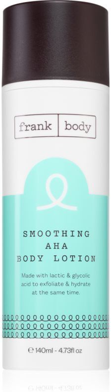 Frank Body Smoothing AHA lait exfoliant doux avec AHA Acids 140 ml