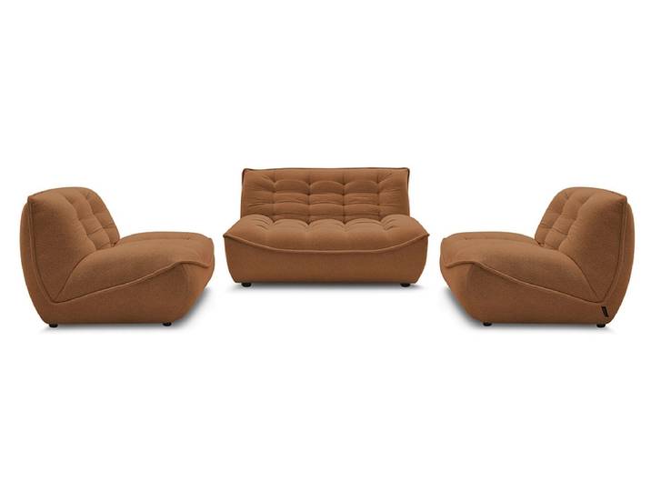 BOBOCHIC 3er Sofa mit Hocker SERENA