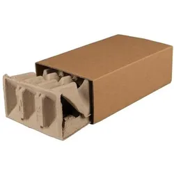 Transpak, Versandkarton + Versandbox, Polsterbox L-BOXeco basic Masse 250x150x80mm Noppenhöhe 25mm braun (120 Stk., 25 x 15 x 8 cm)