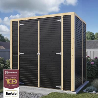 Gartenhaus Bertilo Cubico 2 Fineline 208 x 171 cm schwarz