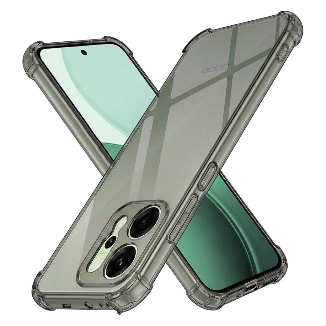 Techsuit - Shockproof Clear Silicone - Oppo Reno14 - Smoke Black (Oppo Reno14) (59433185)