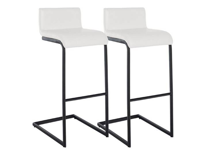 CLP Barhocker Newport (Set, 2er), Freischwinger, Kunstleder oder Stoffbezug
