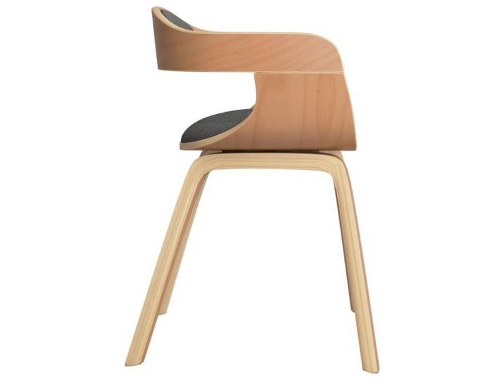 Chaise repas(1 pc) - Gris - Chaise à manger - 1 personne - Gris clair Bois courbé et tissu 49x51x70 cm F4537