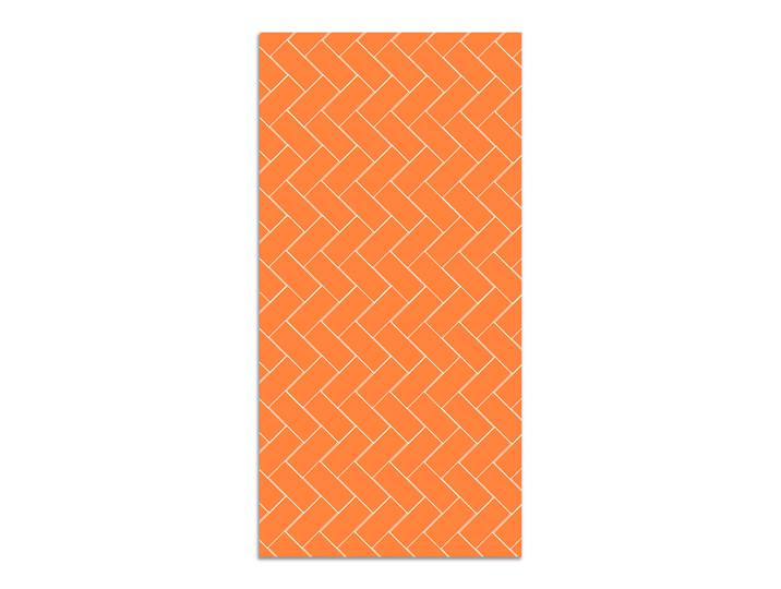 Tapis vinyle mosaïque de briques oranges 120x160cm