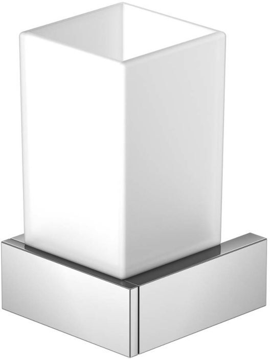 Steinberg Glashalter Serie 460 chrom, Glas weiss satiniert