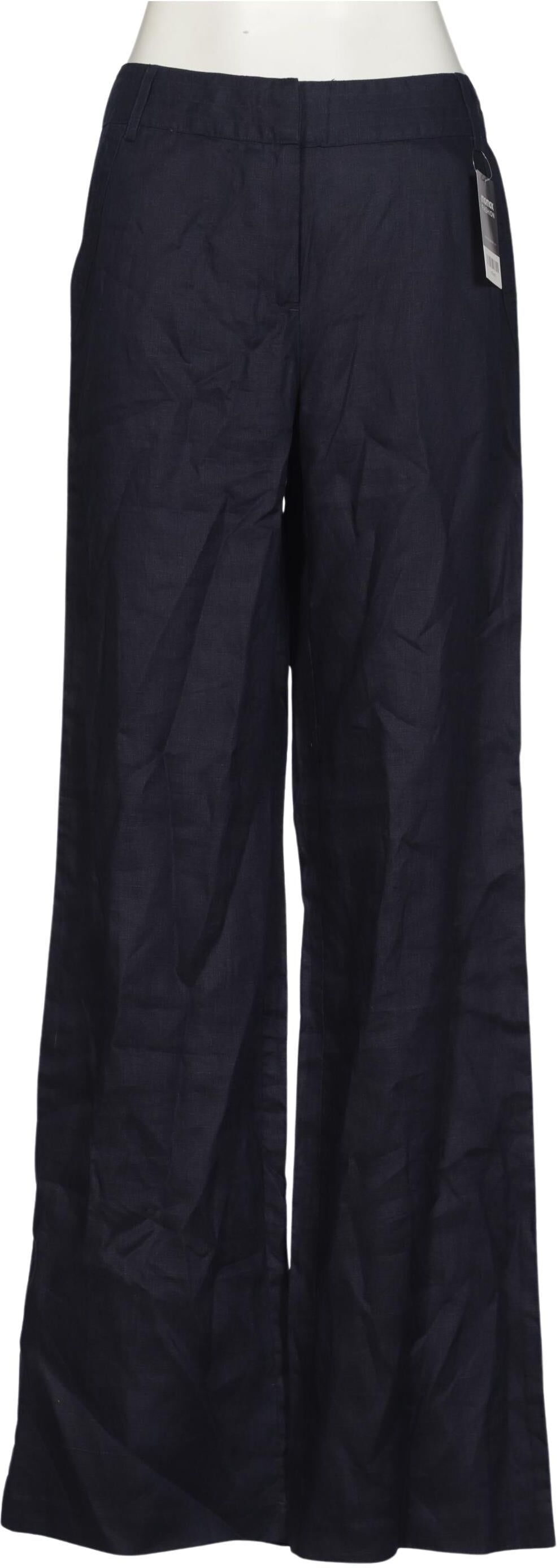 Long Tall Sally Damen Stoffhose, Marineblau, Gr. EU 38, Leinen - Second Hand