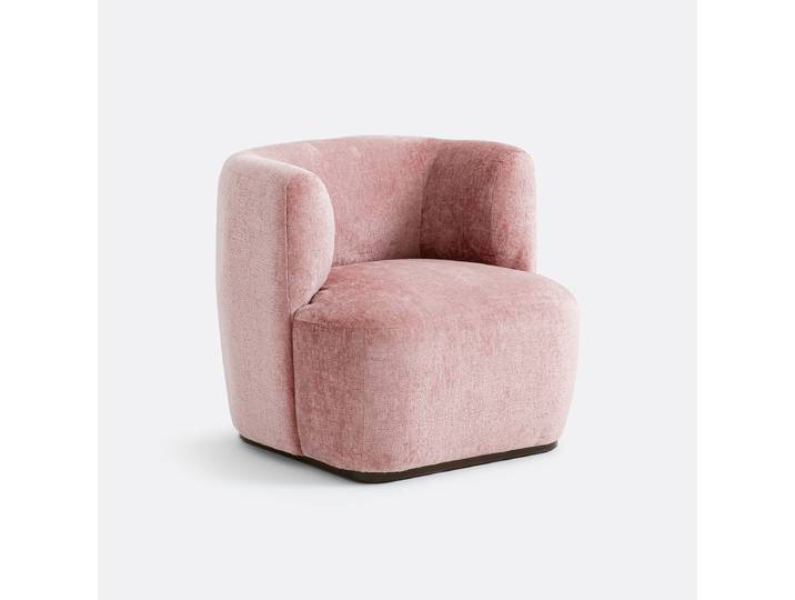 LA REDOUTE Fauteuil velours, Nidou Rose
