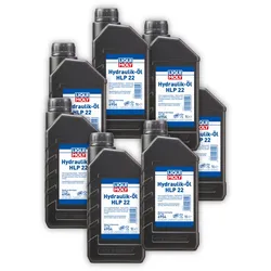 7x Hydrauliköl LIQUI MOLY 6954 mineralisch HLP 22 für Maschinen Pumpen Anlagen 1L