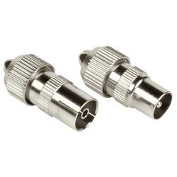 hama 00205211 Koax-Set, Metall, Stecker/Kupplung, schraubbar