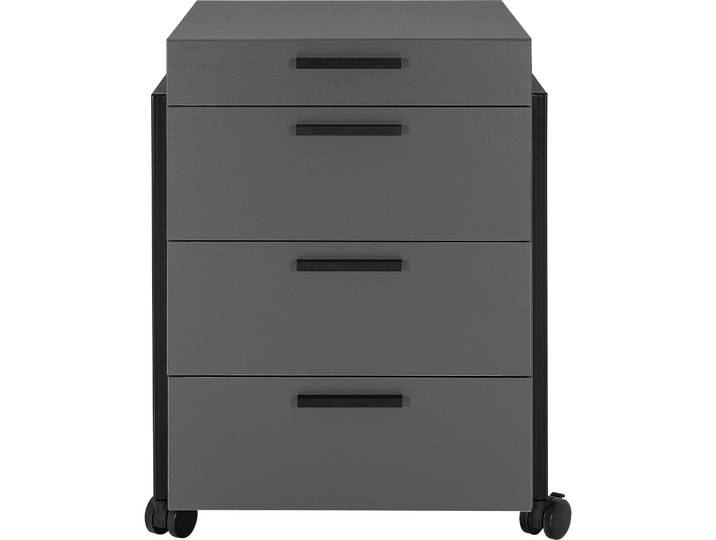 Rollcontainer Aiden anthrazit MDF B 46 H 64 cm