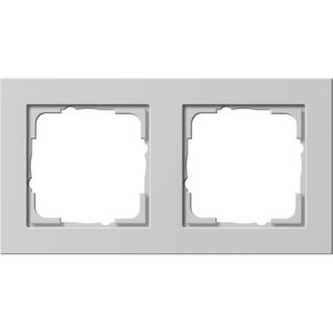 Gira Steckdosenrahmen 021237, E2, System 55, 2-fach, grau matt
