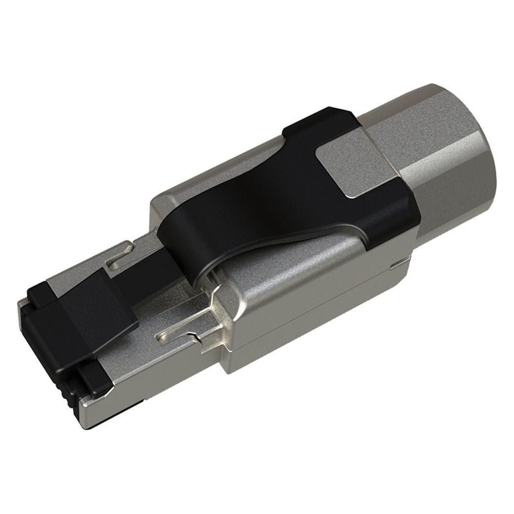 Solarix Keystone SXRJ45-6-STP-BK-SA-N samořezný / Konektor RJ45 / CAT6 / STP / stíněný (Keystone Modul) (11910004)