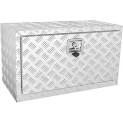 VEVOR Truckbox Werkzeugbox Anhängerbox Werkzeugkasten 760x355x405mm Pickup-Aufbewahrungsbox, Aluminium-Diamantplatten-Werkzeugkasten mit Schloss & Schlüsseln, Wasserdichte Anhänger-Aufbewahrungsbox