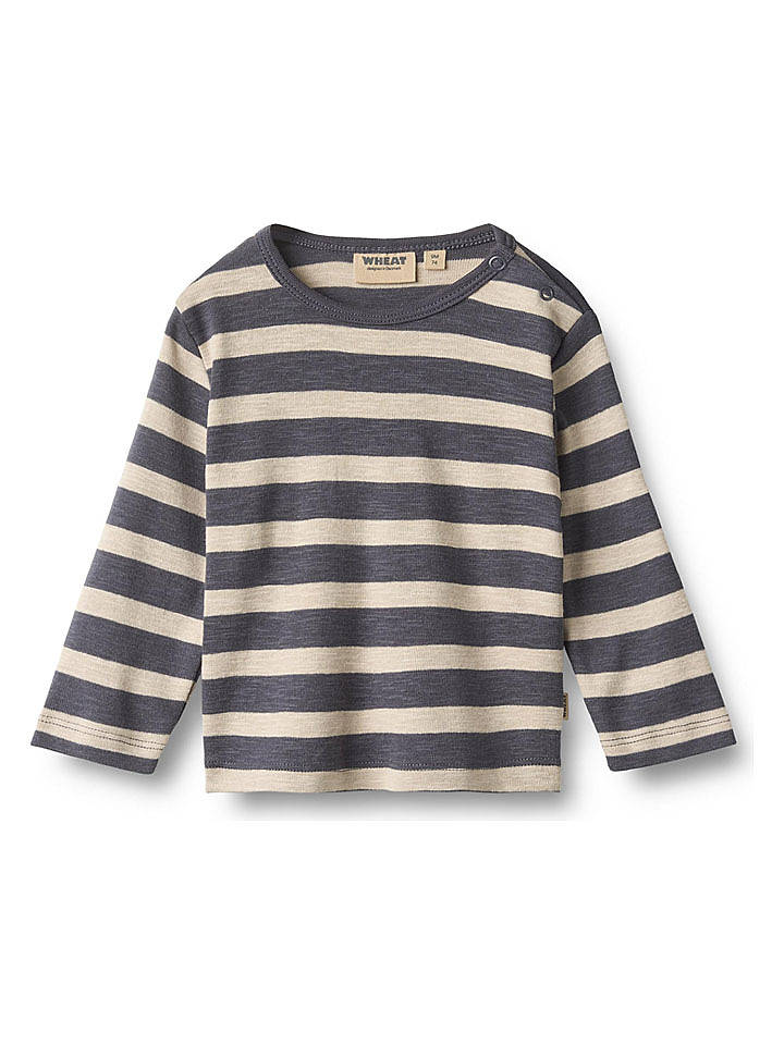 Wheat Longsleeve "Milo" in Dunkelblau/ Beige - 62