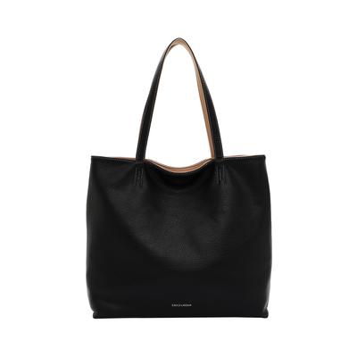 Shopper EMILY & NOAH "Shopper E&N Eva", Damen, Gr. B/H/T: 39cm x 34cm x 14cm 0, schwarz (schwarz 100), Polyester, Taschen Shopper