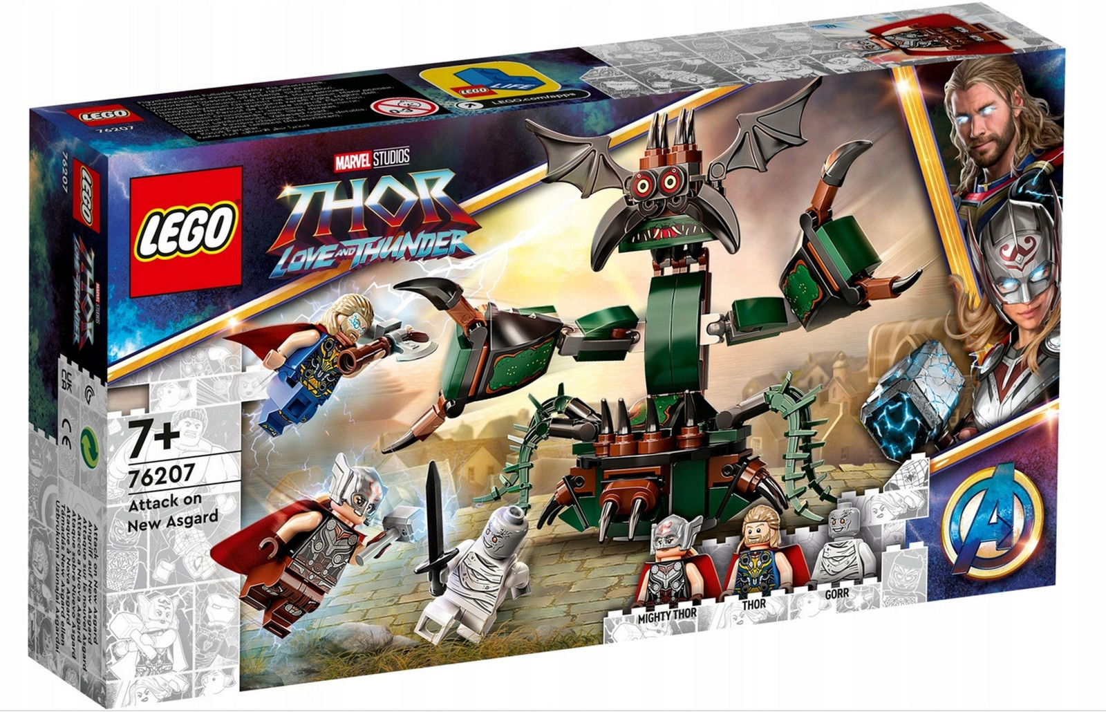 LEGO 76207 Marvel Aanval op New Asgard met monsters en 3 minifiguren