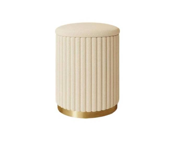 Zymjzbetic Schminkhocker Moderner runder Make-up-Hocker, Schlafzimmer-Aufbewahrung, Schminktisch, Stuhl, niedriger Waschtisch(Color 3)