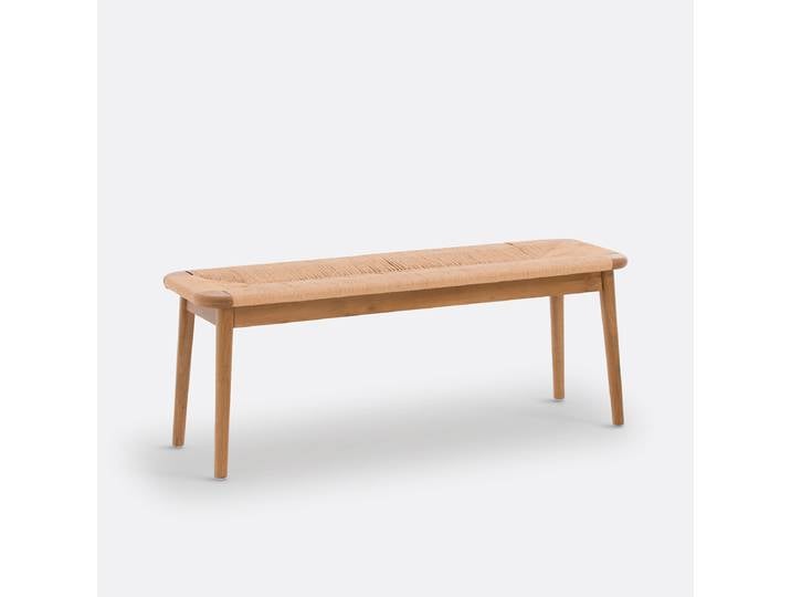 LA REDOUTE Banc chêne massif et tressage, Pipo Beige Chêne