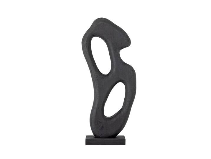 Dekoobjekt Romi – Skulpturales Holzdesign in Schwarz - Schwarz - Luxusbetten24