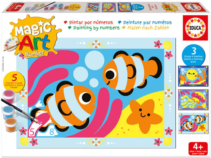 EDUCA BORRAS Peinture par numéros : Magic Art Sous la mer - Educa