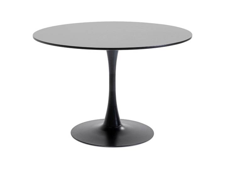 Kare-Design Esstisch, Schwarz, rund, Säule, Bodenplatte, 110x74x110 cm, Variantenauswahl, Esszimmer, Tische, Esstische, Esstische rund
