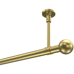 GARDINENSTANGE Sonette Luino 140 cm, 1-läufig, 20 mm Ø Messing-Optik