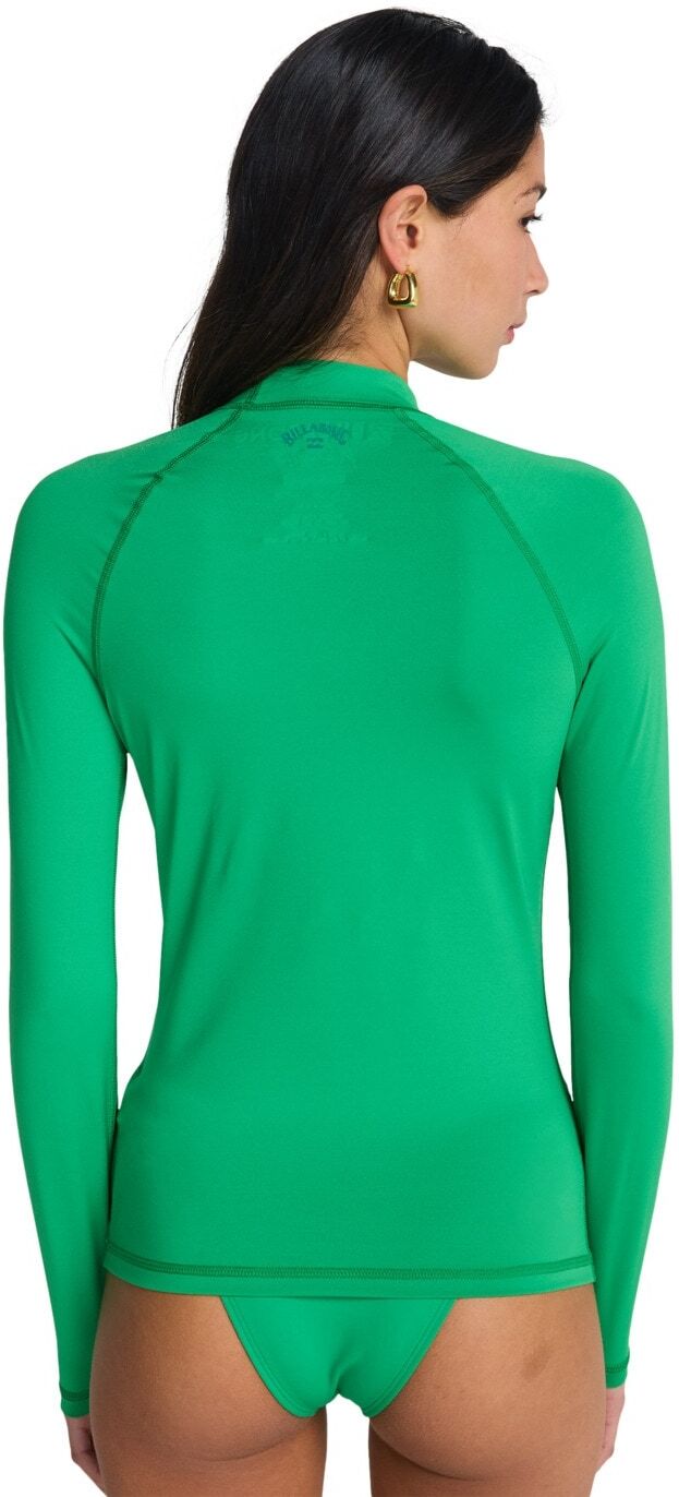 Rash Guard BILLABONG "Tropic Surf", Damen, Gr. S, summer grün, Obermaterial:86% Polyester, 14% Elasthan., Shirts Rash Guard summer grün S