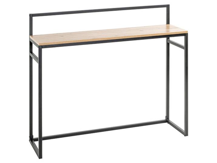 Konsolentisch, Schwarz, Eichefarben, Metall, Kufe, 30x89x100 cm, Wohnzimmer, Wohnzimmertische, Konsolentische