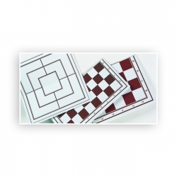 Weible Schach-Dame-Spielplan - faltbar - Rückseite Mühle - Breite 33,5cm - Feldgröße 35mm 245666