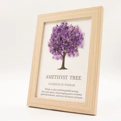 Gemstone Picture - Tree of Life - Amethyst (20x14.7x1cm)