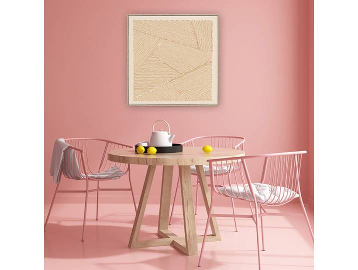 Image Fil Pures Type B Tissu mélangé Beige 60 x 60 x 3cm