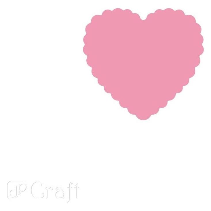DP Craft Dekolocher, Herz, Rüsche, 2,5 cm (41326171)