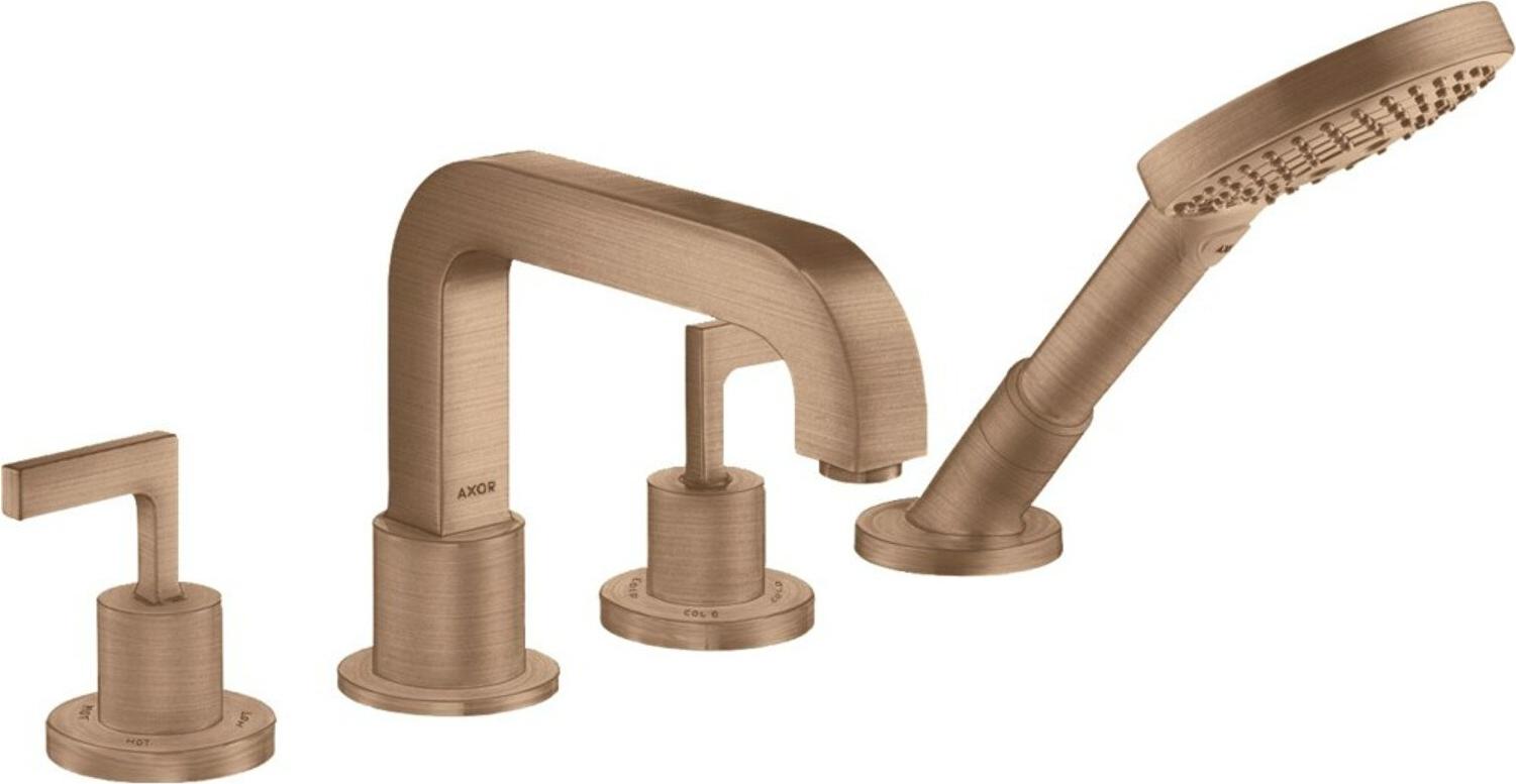 hansgrohe Fertigmontageset Axor Citterio 4-L-BW-Rand-Arm, m HG, brush. r gol