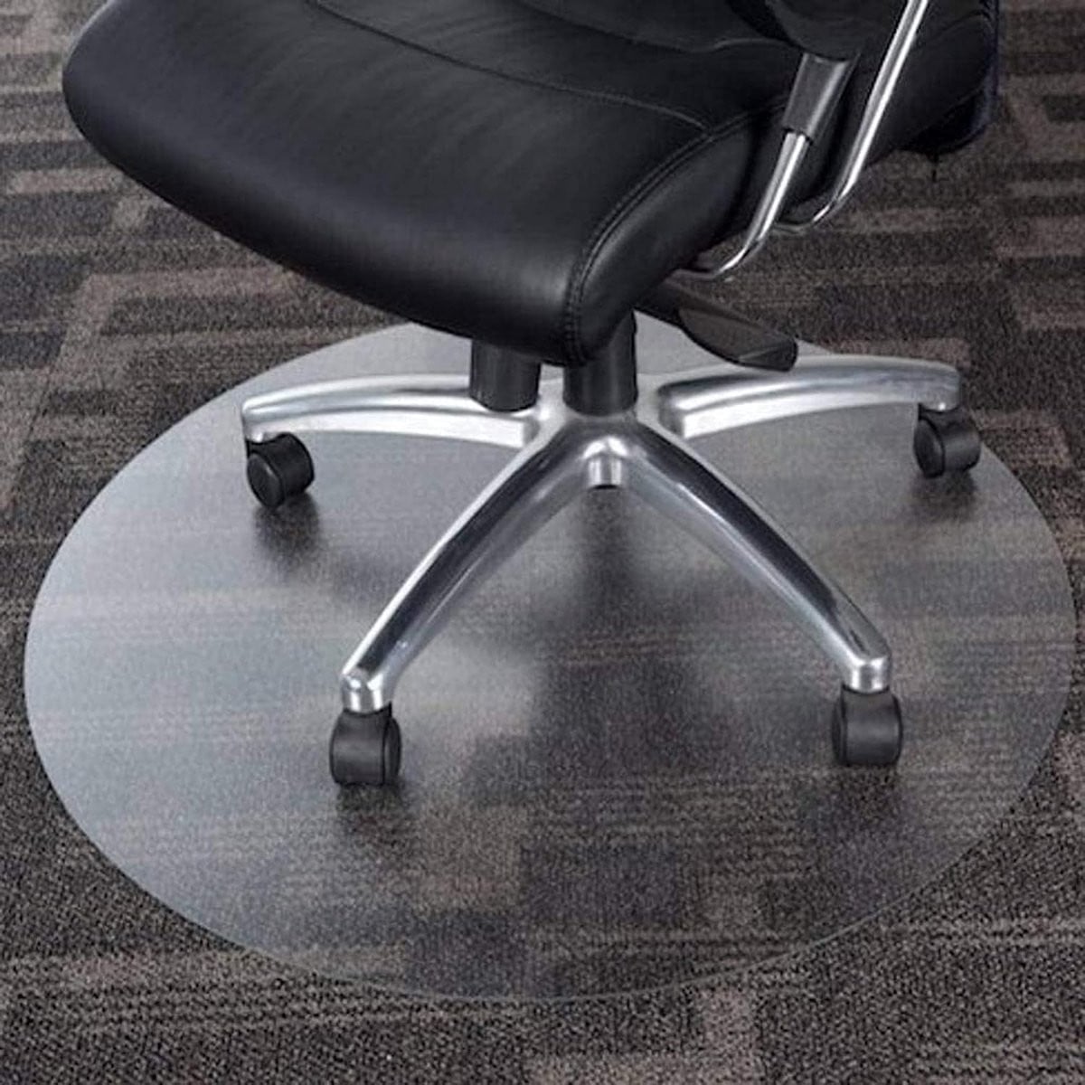 Vloerbeschermer voor bureaustoel - Transparante PVC mat - 80 cm - Transparant