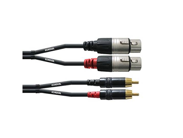 CORDIAL Kabel audio dubbele XLR female/rca 3 m kabel AUDIO Essentials RCA