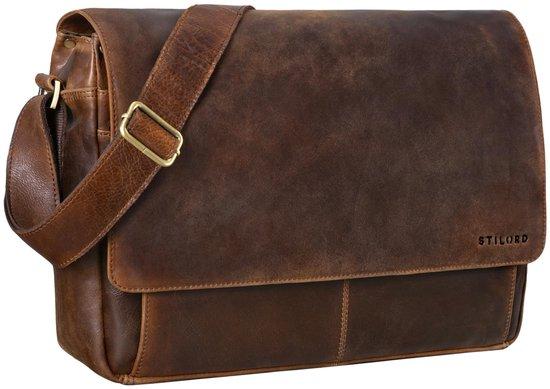 Lernschultasche für Laptops, Umhängetasche für Herren - für Laptops bis 15,6 Zoll - Schwarz
