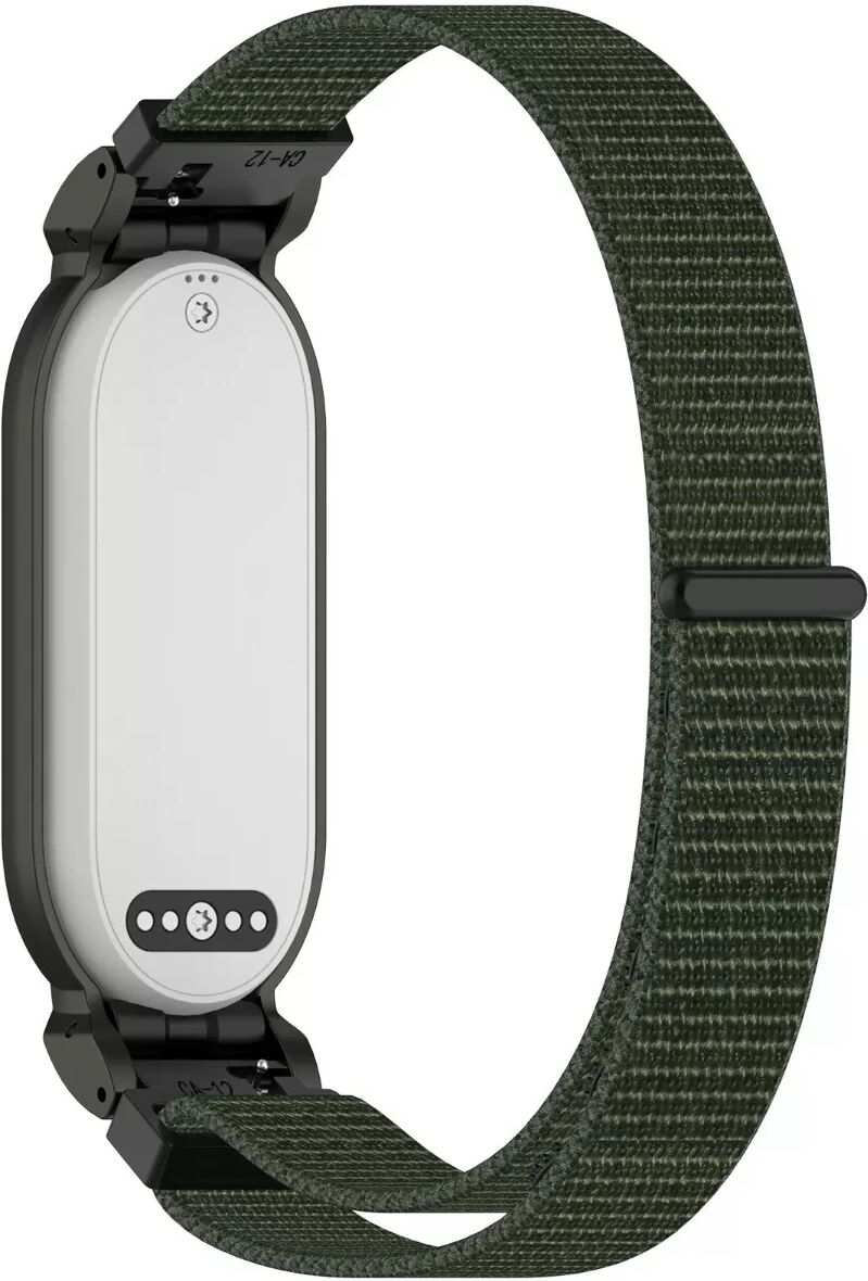 INF PLAUD Notepin Ai Nylon Klettverschluss Uhrenarmband - Sicheres und verstellbares Armband Schwarz