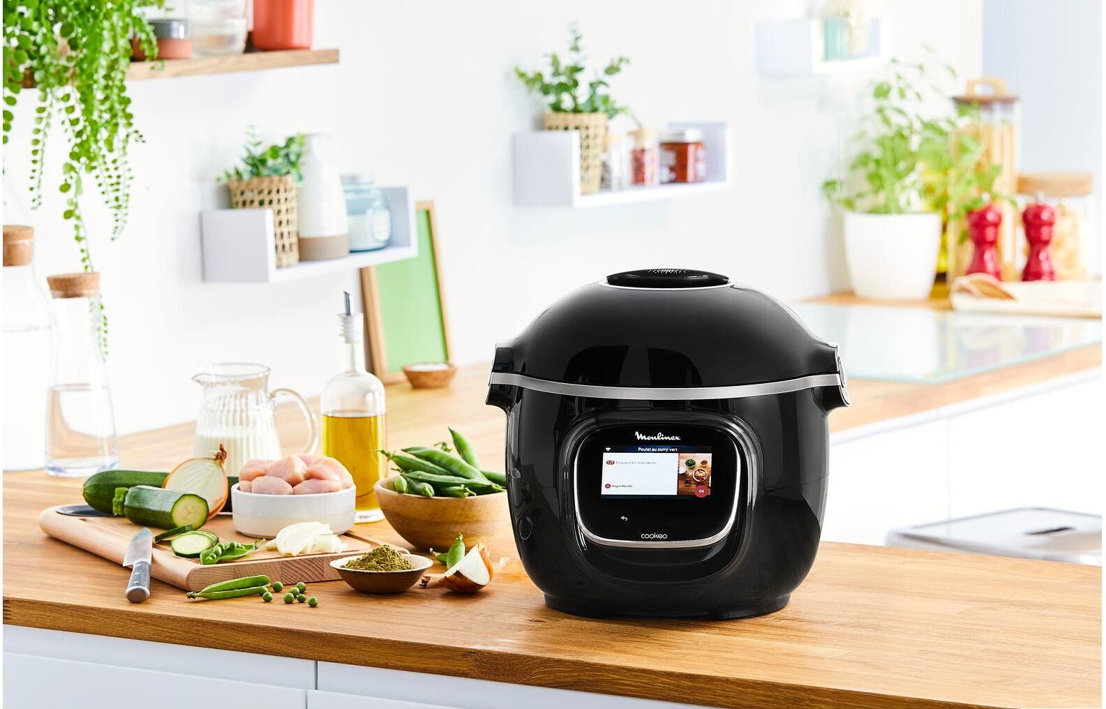 MOULINEX Küchenmaschine "Cookeo Touch", schwarz, B:33cm H:30cm, Küchenmaschinen, Küchenmaschine schwarz Einheitsgröße
