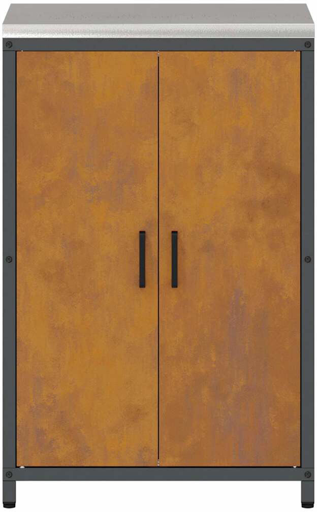Rio Kitchen Storage Cabinet With Drawer Rusty Weathering Steel Rusty 60cm W X 92cm H X 50cm D