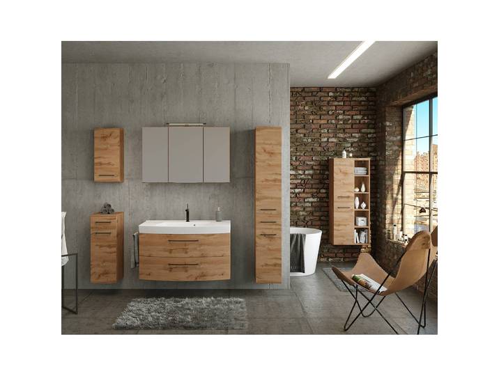 Spiegelschrank 100cm Braun
