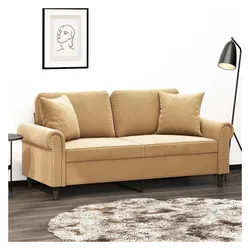 vidaXL, Sofa + Bettsofa, 10-tlg. Garten-Lounge-Set mit Kissen (2-Sitzer)