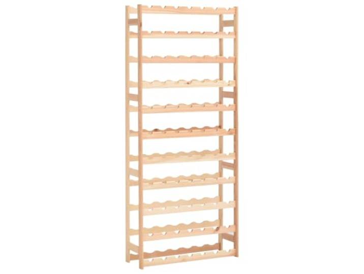 Weinständer Kiefer Holz, 77 Flaschen, Flaschenregal Massive Konstruktion, Fassungsvermögen 77 Flaschen, Holz, einfache Montage, minimalistisches Design