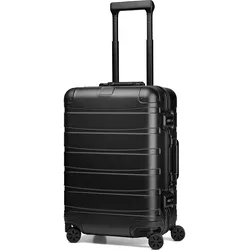 Redolz Pro Aluminium 4 Rollen Kabinentrolley S 55 cm, Koffer, Schwarz