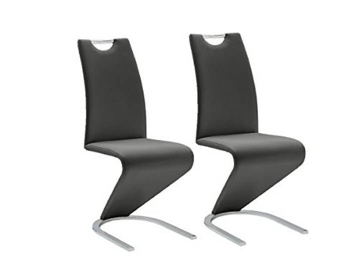 Robas Lund Esszimmerstühle 2er Set Schwingstuhl Schwarz, Esszimmerstuhl Stuhl Amado, 62.0 x 45.0 x 102.0 cm
