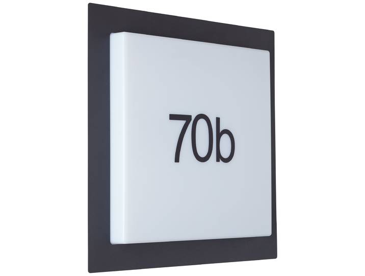 BRILLIANT Applique murale d'extérieur 30x30cm Sten en blanc/noir Aluminium/plastique