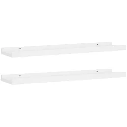 vidaXL Bilderleisten 2 Stk. Weiß 60x9x3 cm MDF