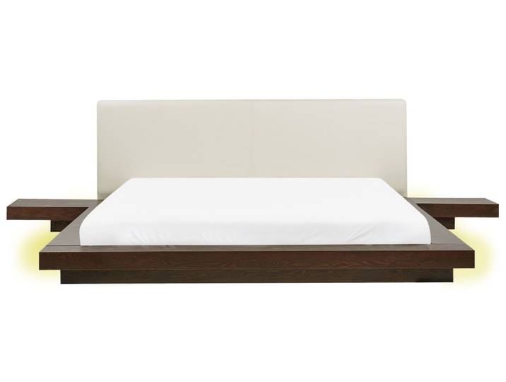 Lit double en bois marron 180x200