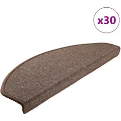 vidaXL Stufenmatten 30 Stk. 65x24x4 cm Kaffeebraun Halbrund Groß